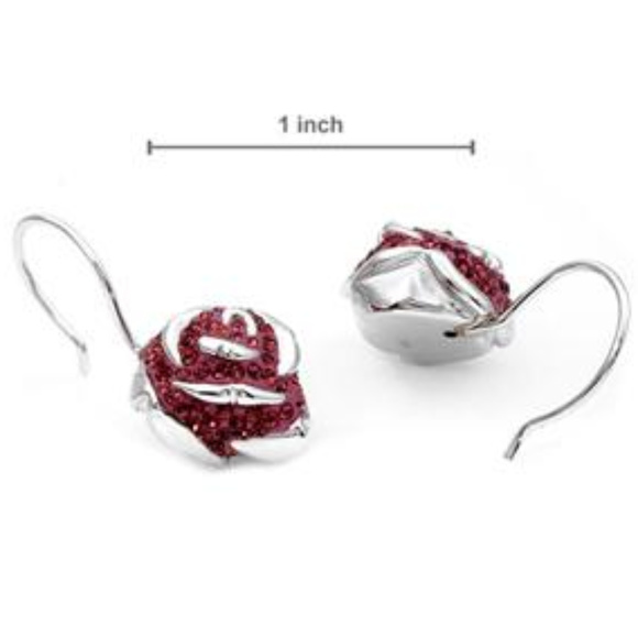 DESIGNER ROMANTIC ROSE PURPLE CRYSTALS SOLID .925 STERLING SILVER BRACELET**NEW! - Picture 5 of 6